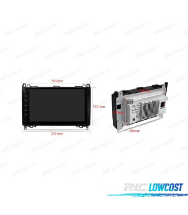 RADIO GPS ANDROID 10 PER MERCEDES A B VITO VIANO SPRINTER 9"