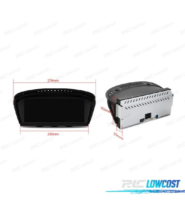 RADIO GPS ANDROID 12 PER BMW SERIE 3 E90 E91 E92 E93 SERIE 5 E60 E61 E63 E64 05-08 CCC