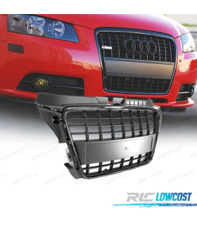 PARRILLA AUDI A3 8P 08-12 LOOK S LINE NEGRO BRILLO