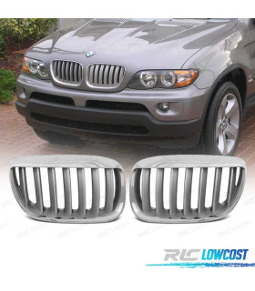 GRIGLIE BMW X5 E53 LCI 04-06 LOOK TITANIO CROMATO ARGENTO
