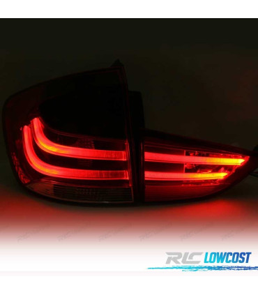 FANALI BMW X1 09- BARRE LUMINOSE ROSSO CROMATO
