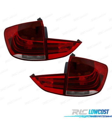 FANALI BMW X1 09- BARRE LUMINOSE ROSSO CROMATO