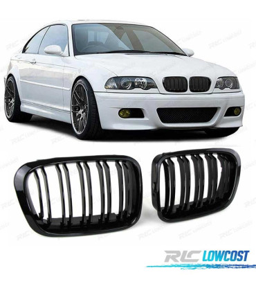 GRIGLIE BMW E46 COUPE CABRIO LOOK M4 NERO LUCIDO