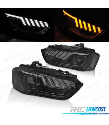 FARI PER AUDI A4 B8 12-15 XENON LED DINAMICI NERI