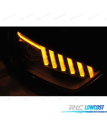 FARI PER AUDI A4 B8 12-15 XENON LED DINAMICI NERI