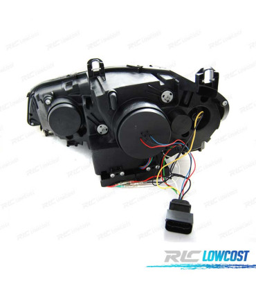 FARI BMW X5 E70 07-13 ORIGINALE XENON ANGEL EYES 3D LED NERO AFS
