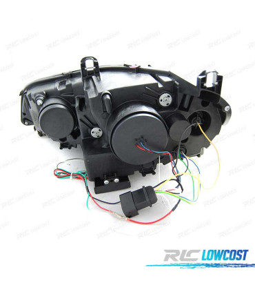 FARI LED BMW X5 E70 07-13 OEM XENON OCCHI ANGEL NERO