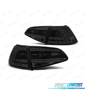 FANALI VOLKSWAGEN VW GOLF 7 12-17 LOOK GTI DINAMICI A LED NERO AFFUMICATO