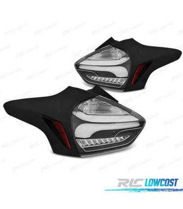 FANALI FORD FOCUS 3 15-18 HATCHBACK LED DINAMICI NERI