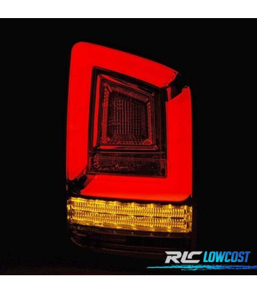 FANALI VOLKSWAGEN VW T6 TRANSPORTER 15-19 LED DINAMICI ROSSI FUMÉ