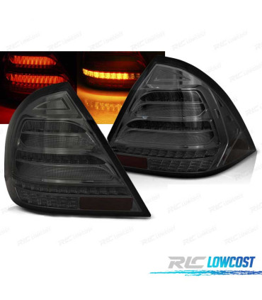 FANALI MERCEDES CLASSE C W203 SEDAN 04-07 DINAMICI A LED FUMÉ