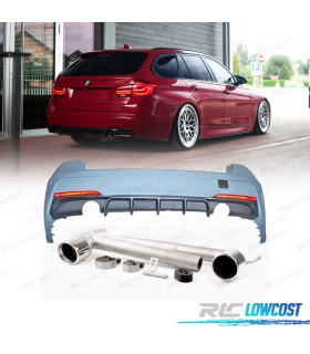 PARAURTI POSTERIORE PER BMW F31 11-18 LOOK M PERFORMANCE KIT DI SCARICO