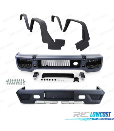 KIT CARROZZERIA MERCEDES G W463 LOOK AMG G65 PARAURTI ANTERIORE POSTERIORE PARAFANGHI