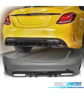 PARAURTI POSTERIORE MERCEDES W205 CLASSE C 18-21 LOOK AMG C43 PDC