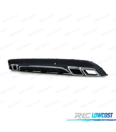 DIFFUSORE MERCEDES CLASSE C W205 AMG LOOK C63 SEDAN 14-17 + TERMINALI DI SCARICO