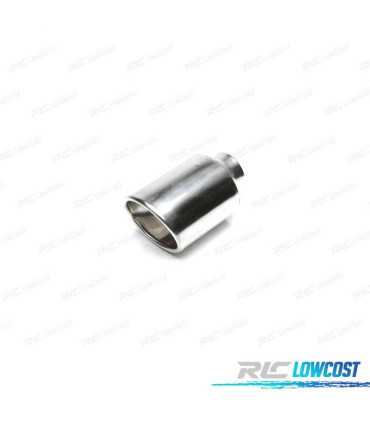 ADESIVO SCARICO OVALE BORDO ARROTONDATO IN ACCIAIO INOX