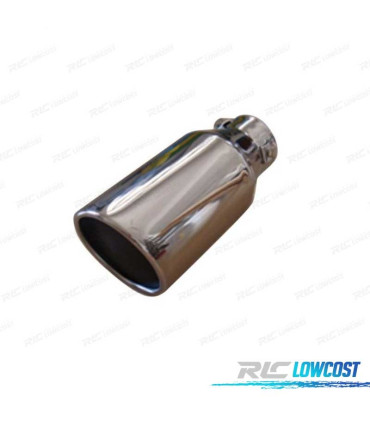 TERMINALE SCARICO TONDO 90MM IN ACCIAIO INOX