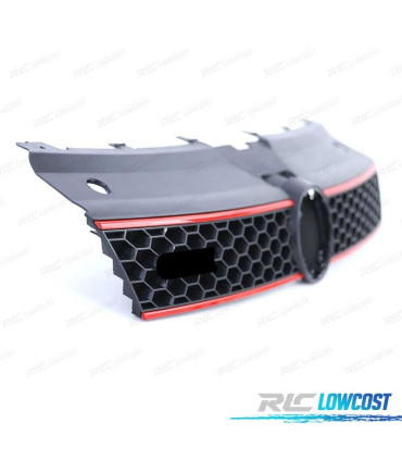 GRIGLIA VOLKSWAGEN VW POLO 6R 6C 09-17 LOOK GTI DOPPIA STRISCIA ROSSA