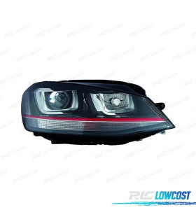 FARI XENON PER VOLKSWAGEN VW GOLF VII GTI GTD 12-17 FONDO NERO