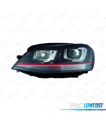 FARI XENON PER VOLKSWAGEN VW GOLF VII GTI GTD 12-17 FONDO NERO