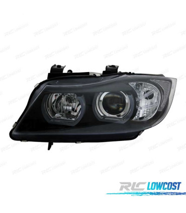 FARI XENON BMW E90 E91 05-08 ANGEL EYES A LED 3D NERO