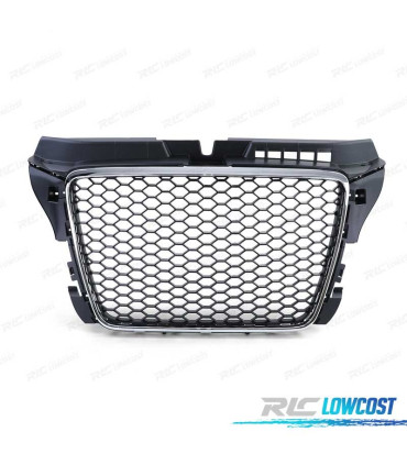 GRIGLIA AUDI A3 8P 08-12 LOOK RS3 NERO CROMATO