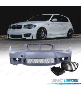 PARAURTI ANTERIORE BMW E81 E87 E82 04-13 LOOK 1M + GRIGLIE 1M