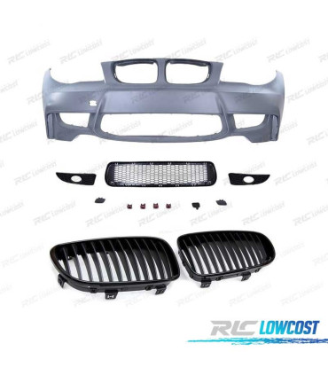 PARAURTI ANTERIORE BMW E81 E87 E82 04-13 LOOK 1M + GRIGLIE 1M