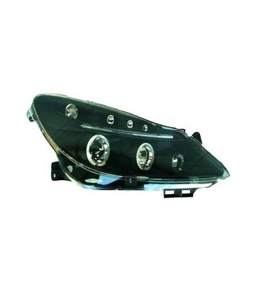 FARI OPEL CORSA D 06-10 ANGEL EYES + LED SFONDO NERO