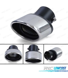 TERMINALE SCARICO UNIVERSALE IN ACCIAIO INOX OVALE INCLINATO