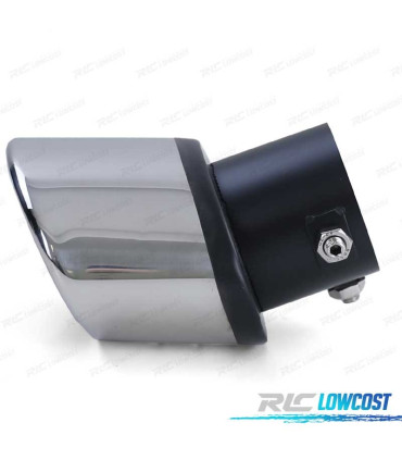 TERMINALE SCARICO UNIVERSALE IN ACCIAIO INOX OVALE INCLINATO