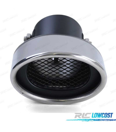 TERMINALE SCARICO UNIVERSALE IN ACCIAIO INOX OVALE INCLINATO