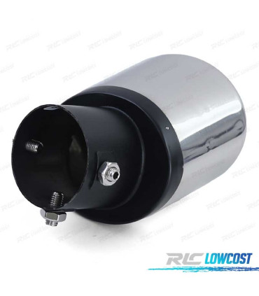 TERMINALE SCARICO UNIVERSALE IN ACCIAIO INOX OVALE INCLINATO