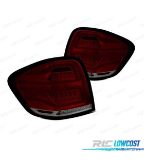 FANALI MERCEDES W164 09-11 LED BAR ROSSO-FUMÉ