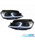 FARI VOLKSWAGEN VW GOLF 7 12-17 DRL DINAMICI NERI LOOK 7.5 R LINE
