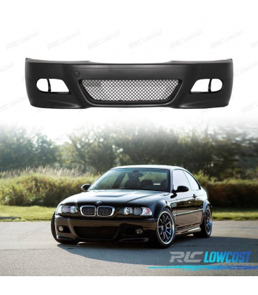PARAURTI ANTERIORE BMW E46 99-05 LOOK M3 + FENDINEBBIA GIALLI