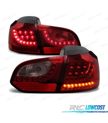 FANALI VOLKSWAGEN VW GOLF 6 08-12 FULL LED ROSSO CHIARO