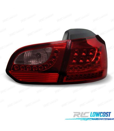 FANALI VOLKSWAGEN VW GOLF 6 08-12 FULL LED ROSSO CHIARO