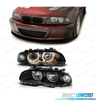 FARI BMW E46 2 PORTE 99-03 ANGEL EYES FONDO NERO