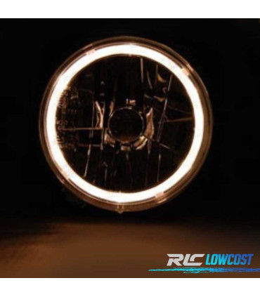 FARI PER VOLKSWAGEN VW GOLF MK2 83-91 ANGEL EYES FONDO CROMATO H4