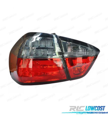 FANALI BMW E90 05-08 LED ROSSO FUMÈ SCURO