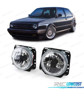 FARI VOLKSWAGEN VW GOLF MK2 83-91 ANGEL EYES FONDO CROMATO