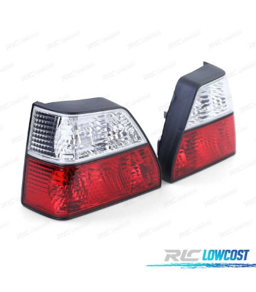 FANALI VOLKSWAGEN VW GOLF 2 83-91 ROSSO BIANCO