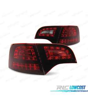FANALI FULL LED AUDI A4 B7 04-08 AVANT ROSSO AFFUMICATO