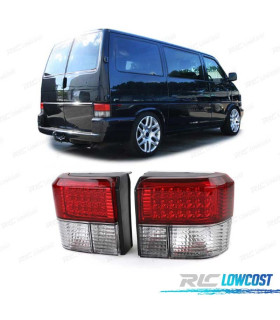 FANALI VOLKSWAGEN VW T4 TRANSPORTER E CARAVELLE 90-03 LED ROSSO CROMATO