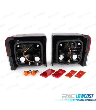 FANALI VOLKSWAGEN VW T4 TRANSPORTER E CARAVELLE 90-03 LED ROSSO CROMATO