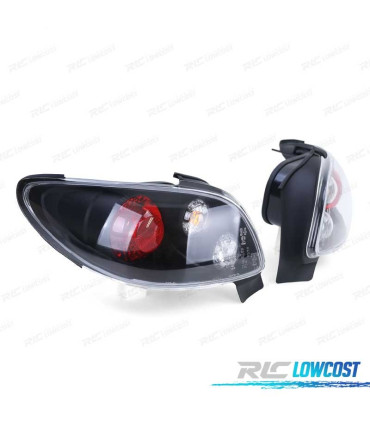 FANALI PER PEUGEOT 206 CC 98-09 FONDO NERO