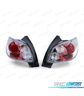 FANALI PER PEUGEOT 206 98-09 FONDO CROMATO ROSSO