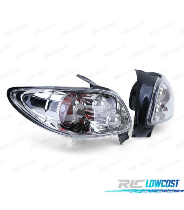 FANALI PEUGEOT 206 98-09 FONDO CROMATO