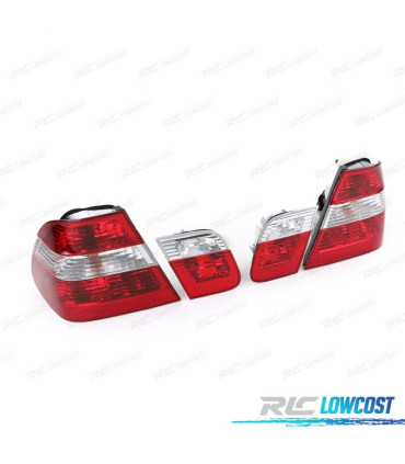 FANALI BMW E46 98-01 ROSSO BIANCO